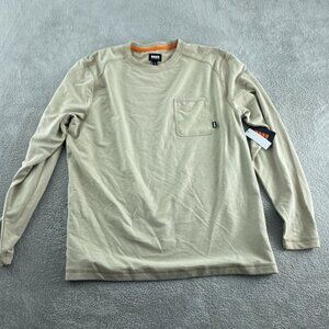 Bass Outdoor LS Utili-Tee Long Sleeve Shirt XL Tan NWT 1732